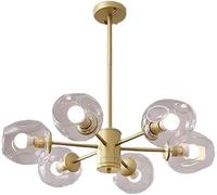 HZCVSG Century Sputnik Chandelier - Ceiling Lamp, Glass Branch Fixture, Base, Novelty Compatible with Kitchen, Home - Contemporary Hanging Chandeliers,for Various Rooms