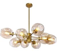 HZCVSG Century Sputnik Chandelier - Ceiling Lamp, Glass Branch Fixture, Base, Novelty Compatible with Kitchen, Home - Contemporary Hanging Chandeliers,for Various Rooms