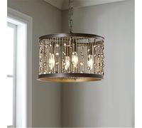 HZCVSG Chandelier American V-intage Wrought Iron Tassel Chandelier Industrial Round Cafe Bar Club Candle Chandelier Metal Black,for Various Rooms