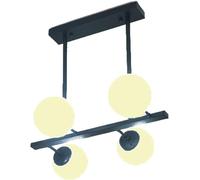 HZCVSG Chandelier Lamp, Black Sputnik with Globe White Glass Lampshade Mid Century Farmhouse Pendant Light Fixture,for Various Rooms