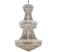 HZCVSG Chandelier, Luxury Large Hanging Fixture Royal Chrome D80cm H120cm Large Chandelier Crystal Ceiling Light Compatible with Kitchen Island Dining Room,for Various Rooms