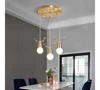 HZCVSG Chandeliers,3 Heads Restaurant Lights Disc Stair All Bronze Hangilights Kitchen Balcony Ceiling Light,for Various Rooms