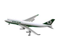 HZCVSG Collectible Plane FOR EVA Air Boeing 747-400 Diecast Aircraft Model B-16411 Planetoy Set