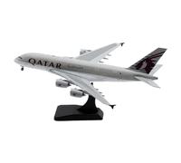 HZCVSG Collectible Plane Gift 400 For Qatar Airlines A380 Diecast Aircraft Jet Model A7-APG with Stand Planetoy Set