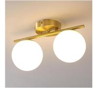 HZCVSG Copper Corridor Ceiling Light Fixture Elegant Glass Lampshade Ideal Compatible with Entrance HAL Living Room Dimmable Mount,for Various Rooms