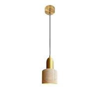 HZCVSG Copper Yellow Stone Pendant Light for Kitchen Islands & Nordic Decor