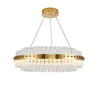HZCVSG Creative Round Chandelier, Nordic Postmodern Light Luxury Crystal Chandelier,For Living Dining Room Bedroom -Golden. * 20cm