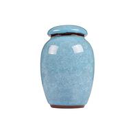HZCVSG Cremation Urn for Ashes Funeral Urn for Adult&Pet Ashes，a Variety of Candy Colors，Human Small Memorial Urns，Handmade Ceramics Keepsake，Burial Urn at Home or Cemetery，Dog，Cat (Color : Blue)