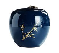 HZCVSG Cremation UrnsFor Ashes Funeral Urn Cinerary Urn Cremation Memorial Human Ashes Weng Ceramics Sealing Moisturizing Lightweight Portable (Color : Blue) Good Times