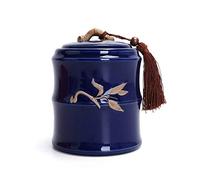 HZCVSG Cremation UrnsFor Ashes Funeral Urn Cremation Urns Adults Children Pet Urns Sealed Against Moisture Ceramic Material Waterproof Seal Tank Handmade Beautiful Relief Decoration Souvenir