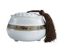 HZCVSG Cremation UrnsFor Ashes Funeral urn Cremation urns Adults Children Pet urns Sealed Against Moisture Lightweight and Portable Fringe Decoration Souvenir 12.5 * 8.5cm (Color : White) Good