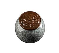 HZCVSG Cremation UrnsFor Ashes Funeral Urn Cremation Urns Adults Children Pet Urns Sealed Against Moisture Celadon Material Compact For A Small Amount of Human Ashes 8.5 * 8cm (Color : #2) Good Times