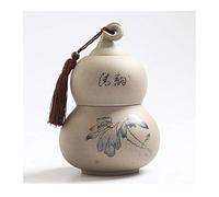 HZCVSG Cremation UrnsFor Ashes Funeral urn Cremation urns Commemorative cans Sealed For a Small Amount of Human Ashes Ceramic Material Portable Storage Tank Double Layer Available Gourd Decoration