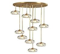 HZCVSG Crystal 3 Pendant Light Fixture Glass Adjustable Round Cluster Chandelier Pendant Gold Hanging Light Fixtures Compatible with Kitchen Bedroom Dining Room,for Various Rooms