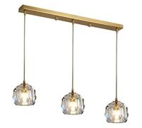 HZCVSG Crystal 3 Pendant Light Fixture Glass Adjustable Round Cluster Chandelier Pendant Gold Hanging Light Fixtures Compatible with Kitchen Bedroom Dining Room,for Various Rooms