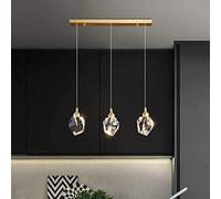 HZCVSG Crystal Chandelier Gold Pendant Light Ceiling for Kitchen Island Decorative Hanging Lamp for Dining Room Bedroom and Staircase