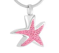 HZCVSG Crystal Star Hold Memorial Jewelry Ash Keepsake Urns Cremation Urn Pendant Necklace for Pet/Human Ashes Charm