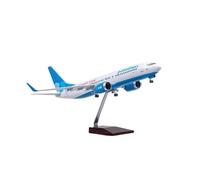 HZCVSG Diecast 47CM Airplane B737-800 Aircraft Russia Pobeda Airlines Light Wheel Landing Gears Resin Plane Model Toy For Display Collection and Gifts