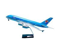 HZCVSG Diecast Aeroplanes 1:160 For A380 Korean Air Zinc Model 46cm with Wheels and Lights Aircraft