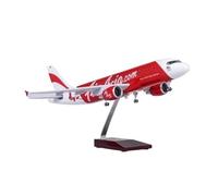 HZCVSG Diecast Aeroplanes 1:85 For Air Asia Airlines A320 Aircraft Model 47cm with and Base Adults Collectible(NO Light)