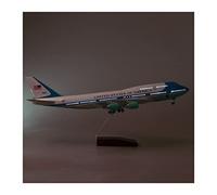 HZCVSG Diecast Aeroplanes 150 For B747 Air Force One Aircraft Model with Lights and Wheels Landing Gear Toy Collectible(A)