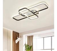 HZCVSG Dimmable Ceiling Light with Adjustable Color Temperature Square Chandelier for Living Room Bedroom Kitchen Hallway and Office Black 43 Inches
