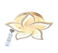 HZCVSG Dimmable Flower Shape Ceiling Light for Living Room Bedroom Children's Room Creative Metal Acrylic Petal Ceiling Chandelier White 28W 1960LM Φ58×8CM