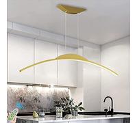 HZCVSG Dimmable Pendant Lamp with Adjustable Height for Living Room and Dining Area - Black/Gold/White