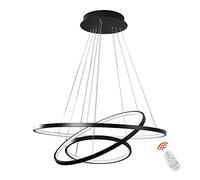 HZCVSG Elegant Chandelier Pendant Light for Kitchen & Dining Room with Adjustable Height and Three Rings