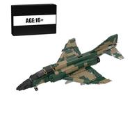 HZCVSG F-4 Military Jet, Aeroplane Clamping Blocks in Scale, Model Kit Air Force Plane Technology Set, Fighter Gift for Children and Adults MOC-178143 (1396 Pieces)