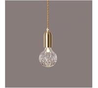 HZCVSG Farmhouse Industrial Small Chandelier - V-intage Gold Blown Glass - Clear Glass MI-NI Pendant Light - Ceiling Hanging Lamp,for Various Rooms