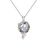 HZCVSG Fashion Firebird Crystal Necklace Phoenix Wings Pendant Made of Colored Glass for Women Exquisite Birthday Gift212