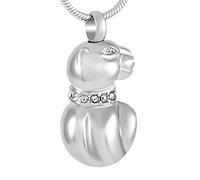 HZCVSG for Animal Shaped Pet Cremation Pendant Memorial Urn Necklace Stainless Steel Jewelry Ashes Container Keepsake