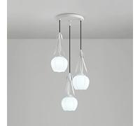 HZCVSG Glass Pendant Light Over Kitchen Island Sink, Socket Pendant Flower Shaped Lampshade Chandelier, Compatible,for Various Rooms