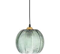 HZCVSG Green Leaf Pattern Glass Chandelier 1 Light Minimalist Art Hanging Light Dining Room Bedroom Bar Decoration,for Various Rooms