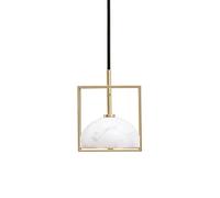 HZCVSG Green Marble Pendant Light Black Ceiling Fixture Mid-Century Square Chandelier Ideal for Kitchen Island Dining Room Bedroom & Living Room Industrial