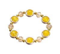 HZCVSG Ice Cracked Ink Dyed Glass Bracelet, Blessing Good Luck Bead Jade Gradient Color Bracelets, Stretch Wristbands Bangles for Women Summer Beach Jewelry