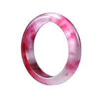 HZCVSG Jade Bracelet, Ice Translucent Quartzite Jade Floating Red Flower Bangle Bracelet For Women, Handmade Good Luck Gift Inner Diameter 5455mm