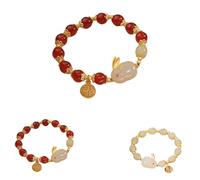 HZCVSG Jade Rabbit Bracelet, Rabbit Lucky Charm, Bunny Charm Bracelet Blessing New Year Animal Jewelry Bracelet for Women