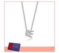 HZCVSG Jewelry/Necklaces Crown Necklace Female Clavicle Chain Temperament Cold Wind Rose Pendant for Girlfriend Gift Women's Pendants