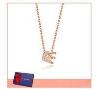 HZCVSG Jewelry/Necklaces Crown Necklace Female Clavicle Chain Temperament Cold Wind Rose Pendant for Girlfriend Gift Women's Pendants