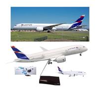 HZCVSG LATAM Airlines B787 Scale Touch & Sound Activated Aircraft Model Collectible Resine Plane with Metal Stand Premium Display for Home Office Decor Aviation Enthusiasts(Normal)