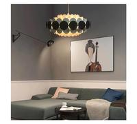 HZCVSG Luxurious Colorful Pendant Light for Living Room Bedroom Dining Room - Black 80cm Diameter Elegant Durability and Aesthetics