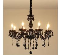 HZCVSG Luxury European Crystal Pendant Chandelier for Living Room Restaurant Bedroom Villa Hotel KTV Bar Staircase Elegant 6 Light Duplex Building