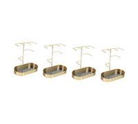 HZCVSG Metal Storage Rack Keychain Stand Organizer Earring Display Holder Bowl Key Bracelet Coat Hanger Necklace Holders Golden Iron