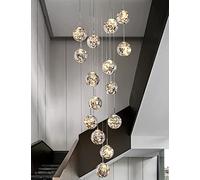 HZCVSG Minimalist Chandelier for Living Room and Staircase with Champagne Shades (10 Balls)