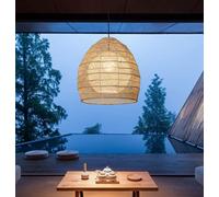 HZCVSG Minimalist Hanging Lamp for Home Decor - Socket Rattan Pendant Light