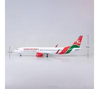 HZCVSG Model Aircraft Kits 1 85 Scale 47cm Die Cast Model Africa Kenya Airlines For 737max Plane with Lights (with Light)