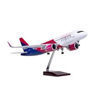 HZCVSG Model Aircraft Kits 47cm 1 80 Scale Die Cast Model Hungary Wizz Air A320neo For Lighted Wheels Collectible Display (with Light)