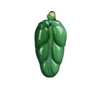 HZCVSG Natural Green Jade Necklace Pendant Hand-Carved Chain Chic Pretty-Smooth Sailing
